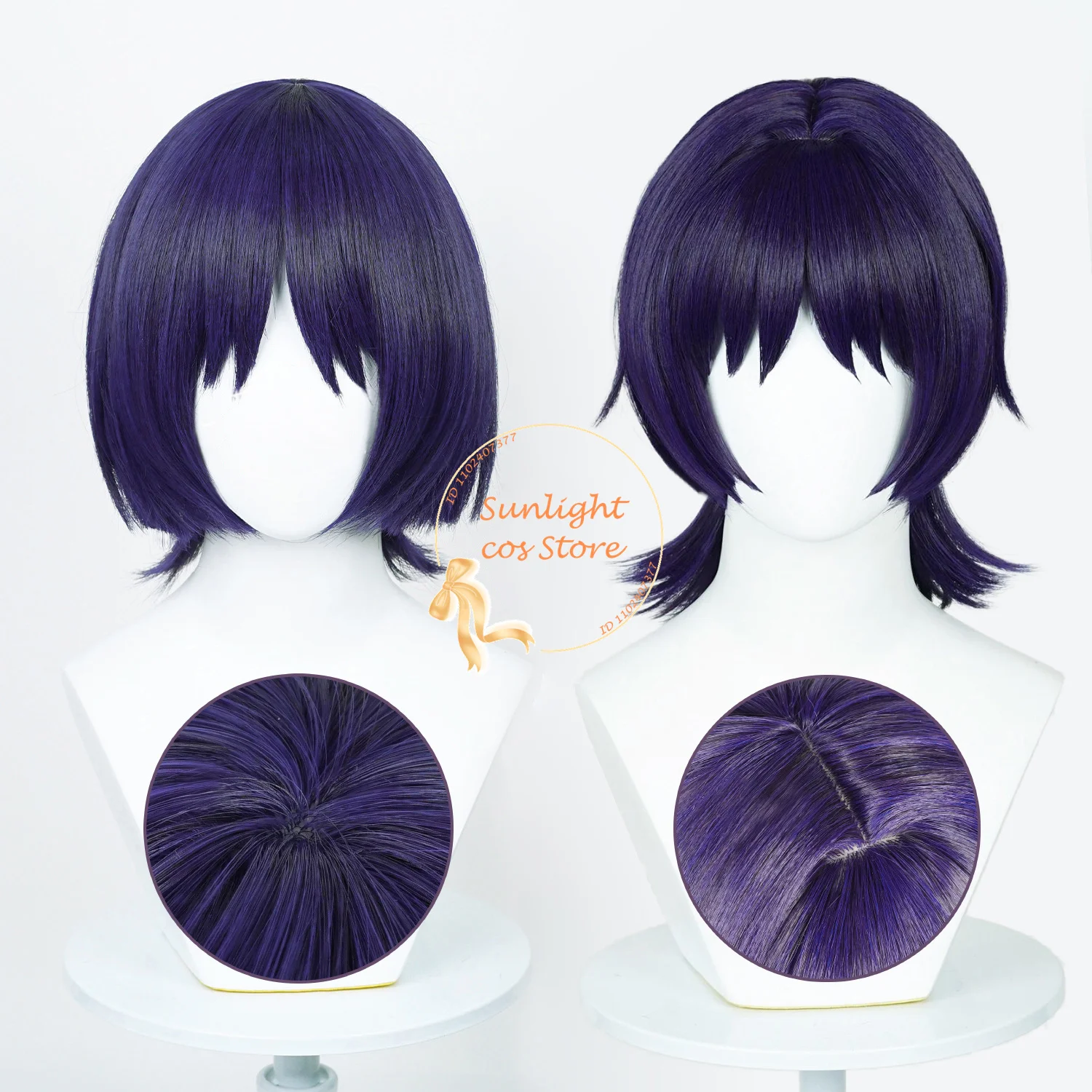 

2 Styles Wanderer Cosplay Wig 35cm Short Scaramouche Anime Wigs Heat Resistant Hair Snezhnaya Fatui Balladeer Unisex Cos Wigs