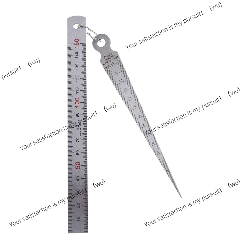 Stainless Steel Welding Taper Metal Welding Taper Feeler Gauge Ruler Hole Inspection Tool 1-15mm 1-15cm 2 Pcs Drop Shipping