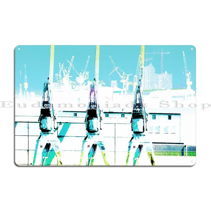 هامبورغ هاربور سيمفوني أوف ذا كرينز علامات معدنية حانة نادي نادي بار جدار ديكور تصميم تين تسجيل ملصق #2