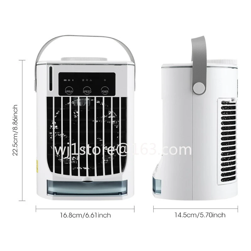 Air Cooler Air Conditioning Fan Small Mobile Air Conditioning Household Humidification Spray Cooling Fan USB Desktop  Fan
