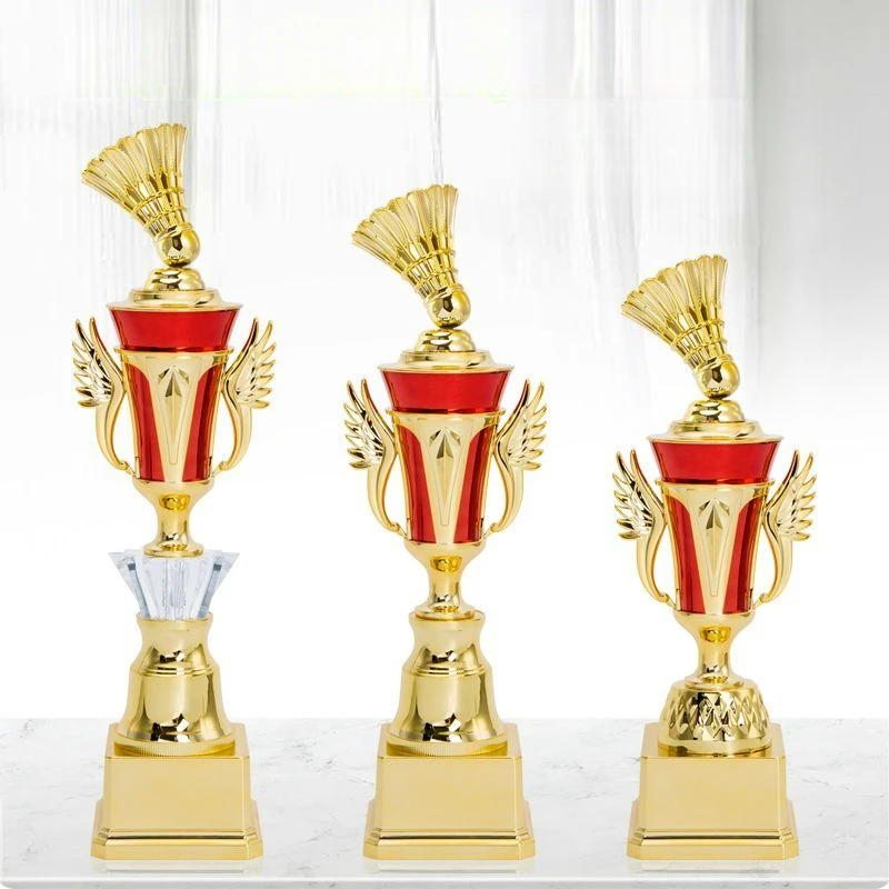 

Engraved Custom Badminton Trophy Small Golden Man Competition Basketball Commemorative Dance Children's Trophy Medal Cu