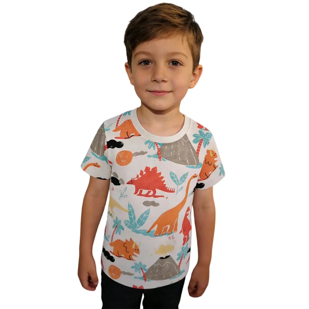 

Jumping Meters 2-7T Dinosaurs Summer Boys Tshirts All Printed Tees Short Sleeve Boys Tshirts Kids Tops Fashion Baby Clothing