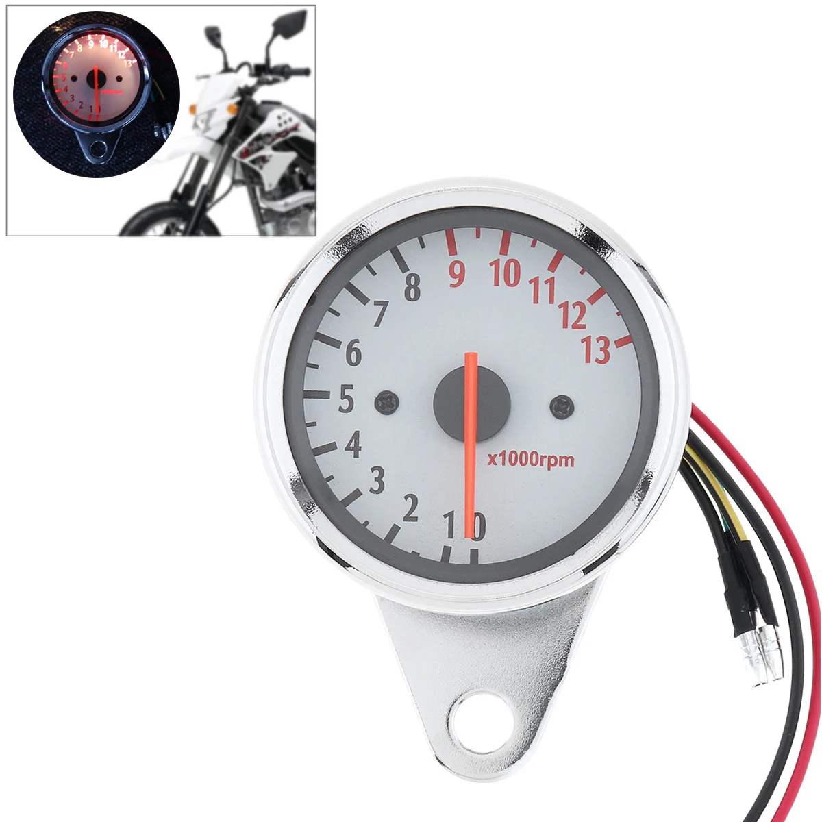 12V 13000 obr./min prędkościomierz motocyklowy obrotomierz miernik paliwa deska rozdzielcza wskaźniki Dial przebieg uniwersalne akcesoria motocyklowe