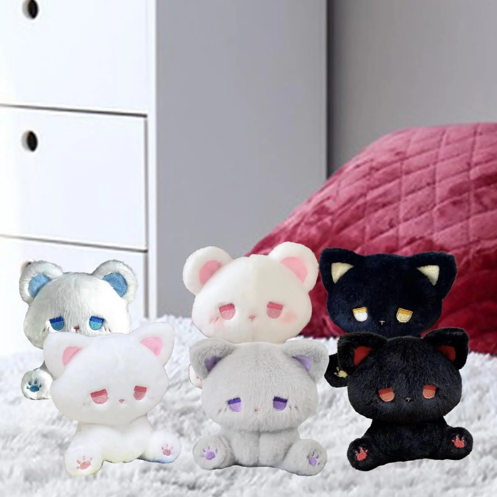 Plush Animal Doll Snuggling Kids Room Decor Cartoon Throw Pillow Huggable Cute Stuffed Animal for Kids Teens Children Gifts