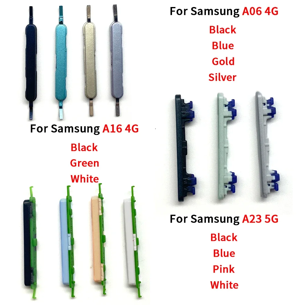 60Pcs，NEW Side Keys Power ON / OFF Volume Buttons Replacement Parts For Samsung A06 A16 A23 4G 5G A36 M15 5G