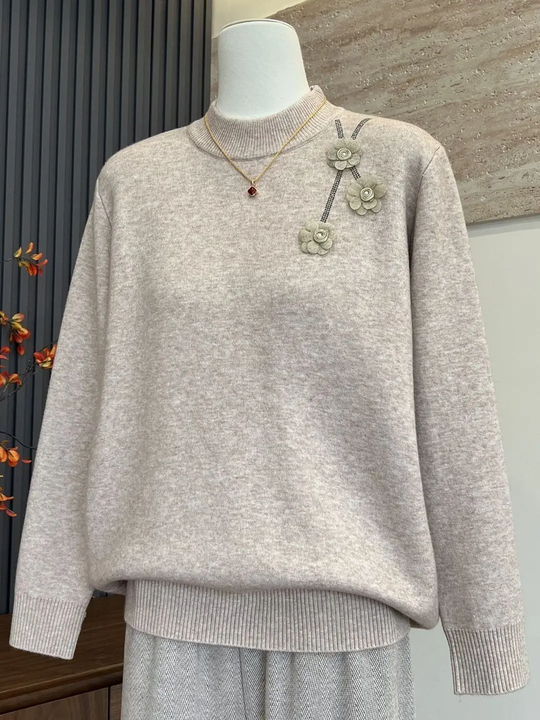 

Утепленный женский вязаный свитер Thiened Fce, зимний, свободного кроя, больших размеров, модный, цельный, бархатный, теплый топ, повседневный, с длинными рукавами