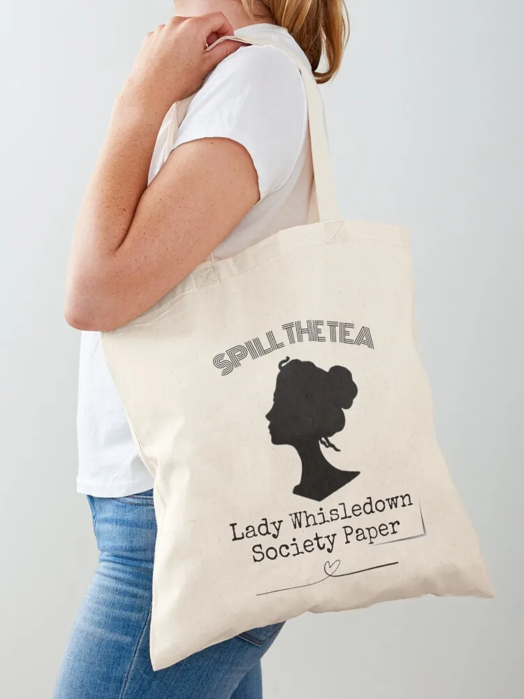 

Lady Whisledown Society Paper Spilling The Tea Since 1813 Throw Pillow Tote Bag bags woman 2025 reusable shopping bag Gift bags