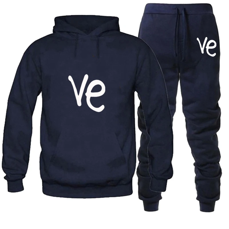 Couple Outfit Spring Long Sleeve Hoodies Set Couple LOVE Printed Hoode Sweatshirt and Sweatpants Couple Set S-4x