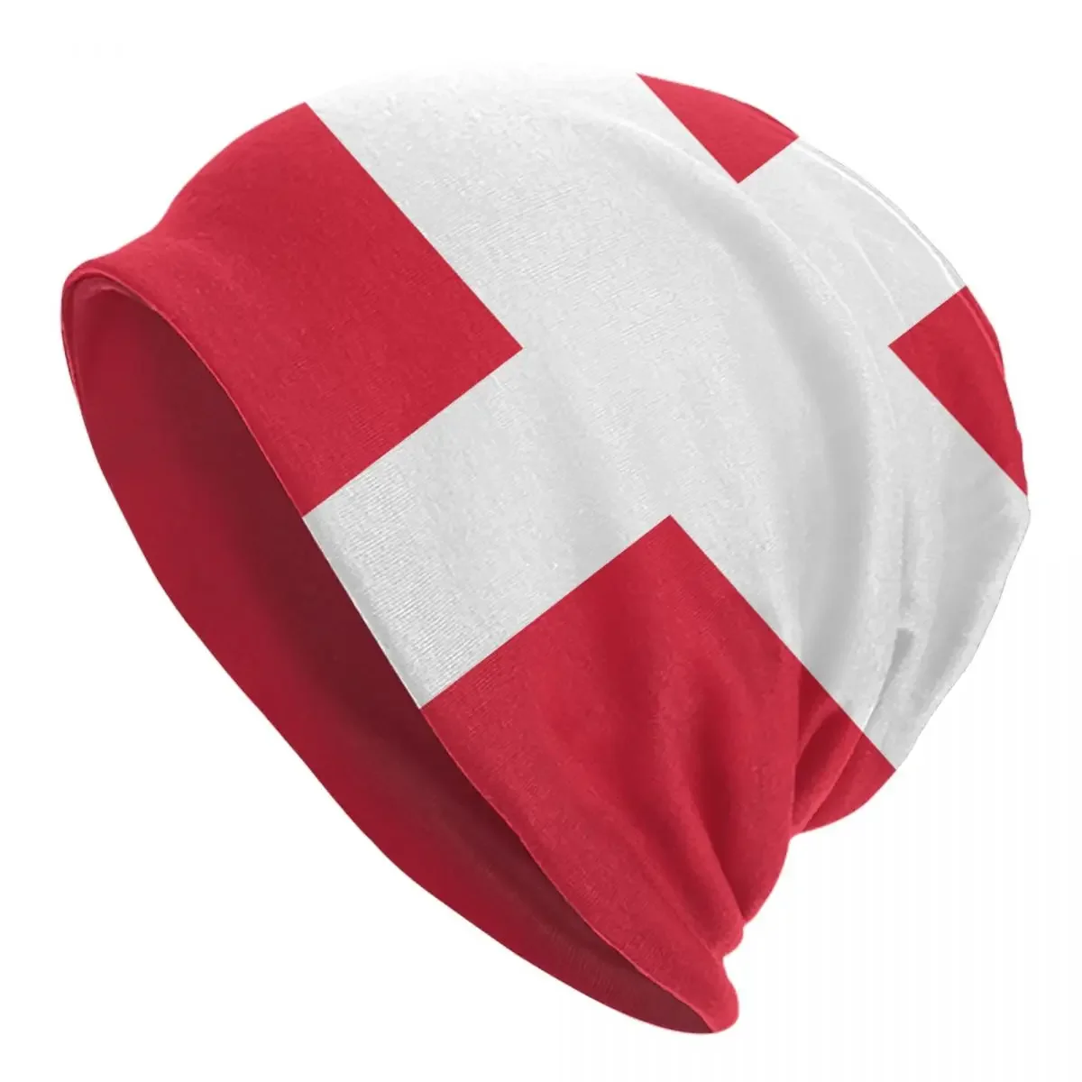 Danish Flag Bonnet Hat Knit Hat Casual Street Skullies Beanies Hats Men's Women's Summer Dual-use Caps