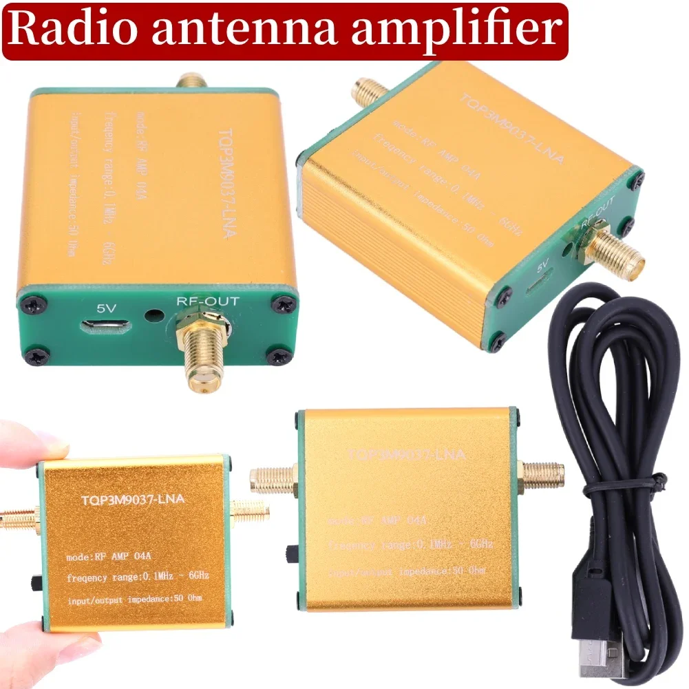 0.1MHz‑6GHz Radio Antenna Amplifier Full Band Low Noise Amplifier High Gain LNA RF Power Preamplifier Module SMA Female