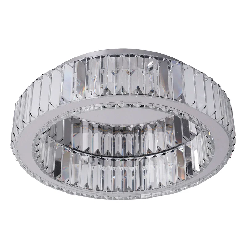Indoor Crystal Led-plafondlamp Moderne luxe kroonluchter Slaapkamer Woonkamer Decor Afstandsbediening Dimmen Hanglamp Glans - afbeelding 2