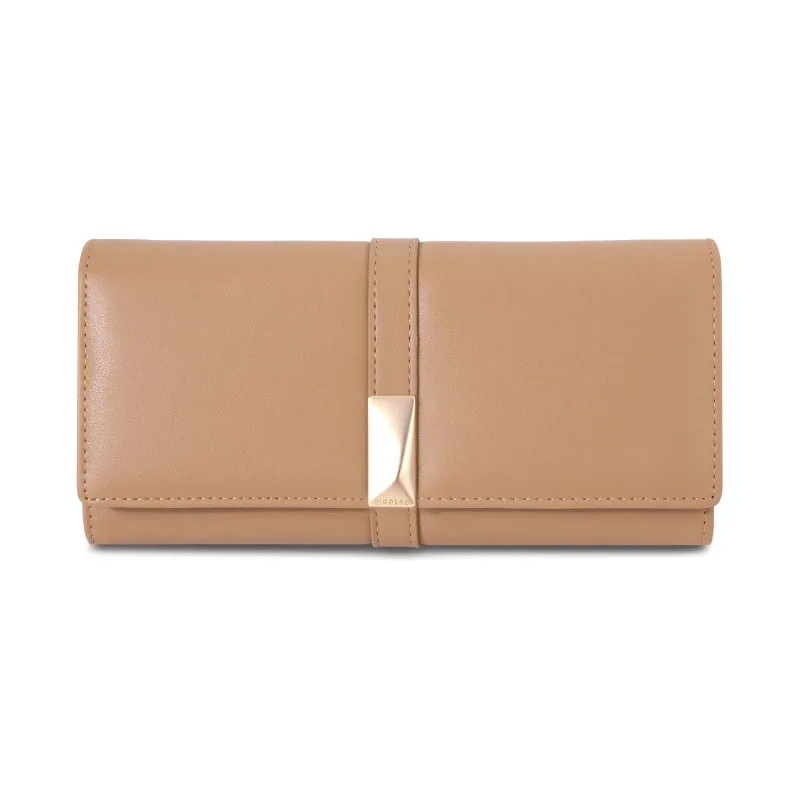 Cartera con cremallera con patrón de Color sólido, monedero de cuero PU suave para mujer y hombre, bolso de gran capacidad, llavero, bolso de mano, soporte para bolsa de dinero