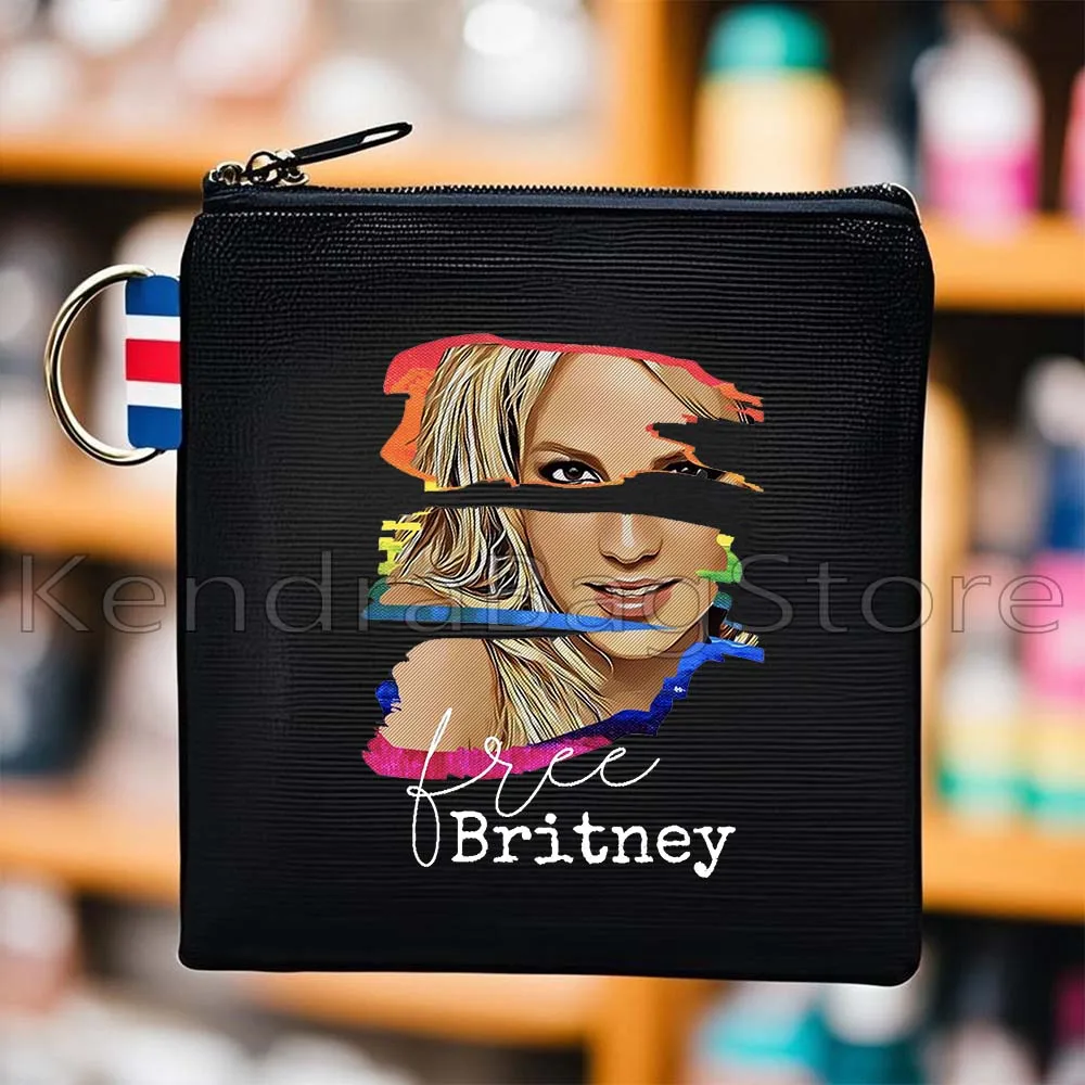 Fashion Britneyspears Black Coin Purse Key Case Heart Pop Art Sexy Britney Spears Music Fan Gifts Cute Small Bag Wallet Pouch