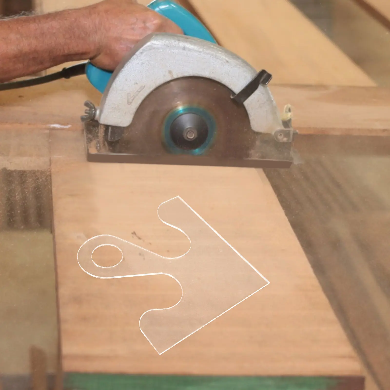 Woodworking Router Template Acrylic Cutting Board Handle Stencil for DIY Charcuterie Boards Precision Tracing Efficient Carving