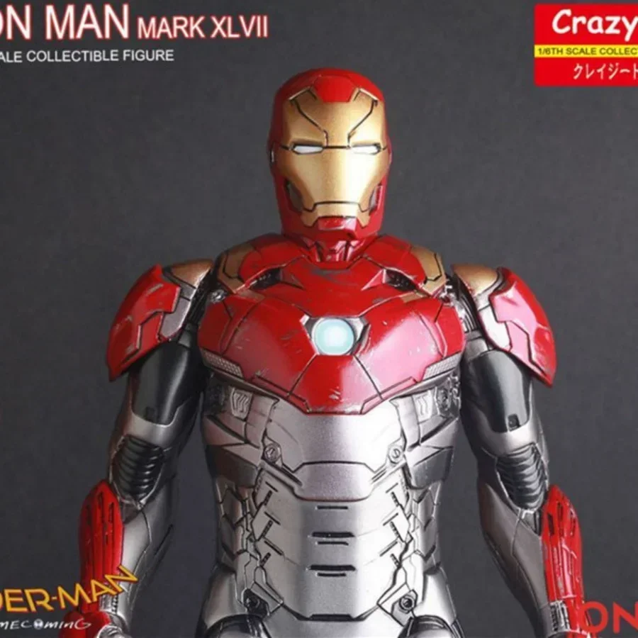 

30cm Anime Iron Man Mk47 Crazytoys Avengers 4 Tony Stark 12 Inches Model Collectible Action Figures Ornaments Creative Toys