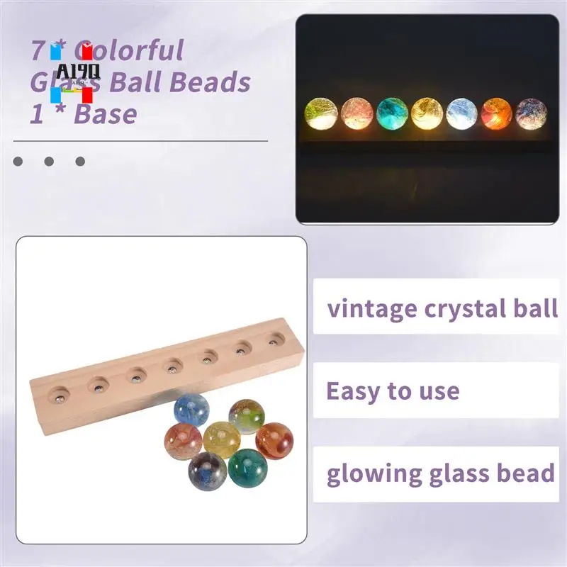 

A19Q-Fantasy Colorful Glass Star Ball Luminous Planet Astronomy Planets Ball Fantastic Style Home-Decoration