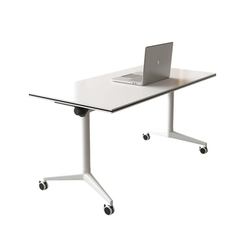 

fashionable white flap folding training table movable splicing conference table educational institution tutoring