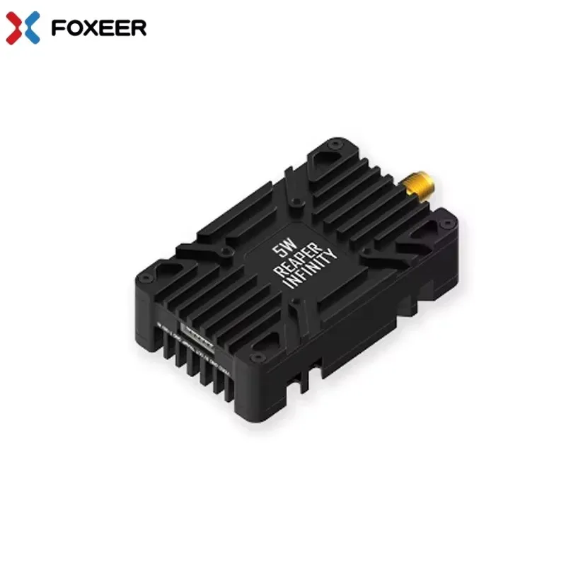 Foxeer Reaper Infinity 4.9G-6G Reaper Infinity 5.8G 5W 80CH VTX Build-in MicFan CNC Heat Dissipation Shell for RC FPV Long Range