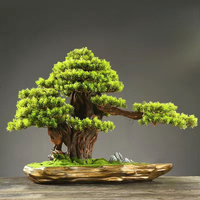 Simulated welcome pine green plants bonsai ornament office living room porch potted plants decorative landscape landscaping