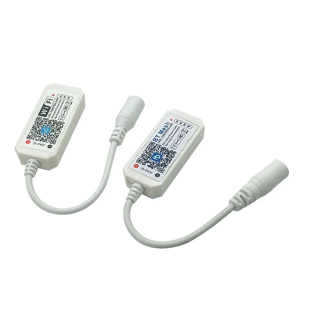 RGB LED Strip Light com Bluetooth e IR Controller, WiFi, DC 5V, 12V, 24V, Função de sincronização do painel, Android, IOS, App, Google Magic Home