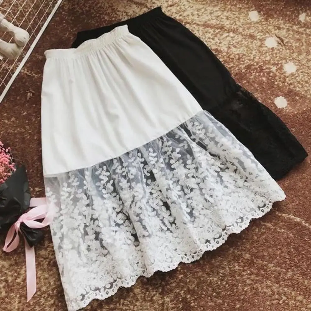 زهرة الدانتيل تنورة زلات المضادة للوهج 70 سنتيمتر شبكة تنورة زلات فستان شيونغسام الشارع الشهير سلامة تنورة ثوب نسائي التنقل