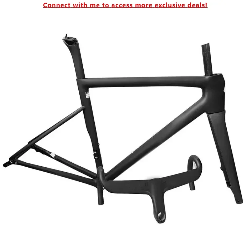 

Hot Sale Carbon Bike Frame 700c Full Internal Carbon Routing Road Disc Carbon Frameset Oem Aero Design Bicycle Frame Handlebar