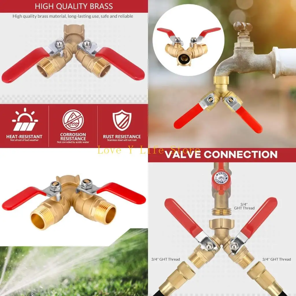 

L74C Double Outlet прочные латунные ирригационные разъемы с расширенными конструкциями ручки