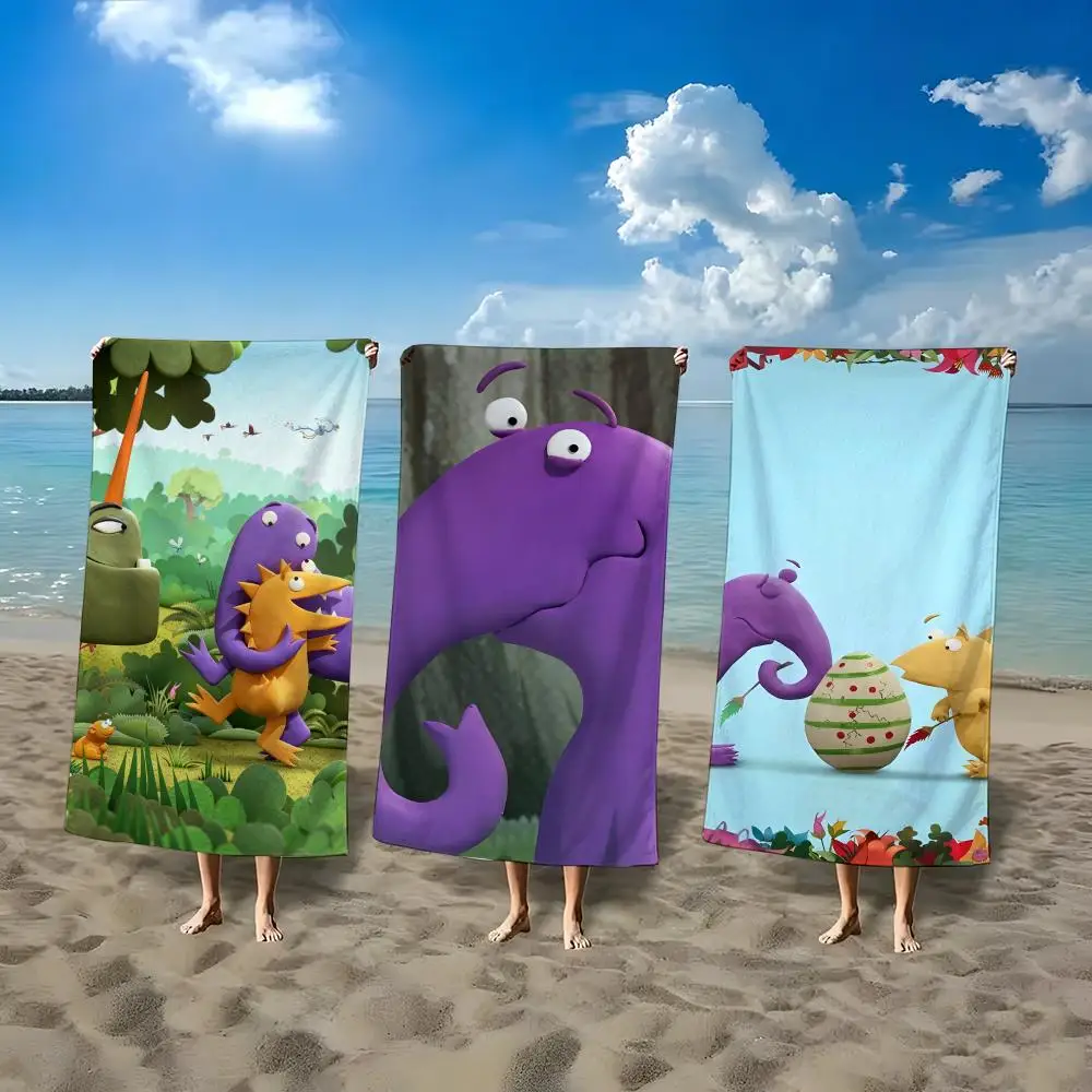 Cartoon Figure K-Kiri and Lou Towel ultra-fine fiber quick drying absorbent bath towel, outdoor swimming sports towel