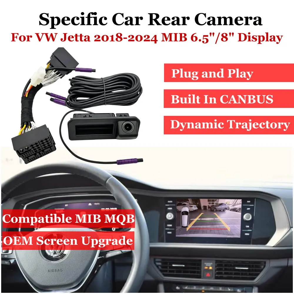 

Plug & Play Vehicle Backup Camera For Volkswagen VW Jetta A7 MIB MQB 2018-2020 6.5"/8" Screen Car Rear View Upgrade Accessories