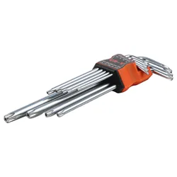 9pcs L Wrench Kit Double-End Screwdriver Long Arm Hex Key Torx Spanner T10-T50 Chrome Vanadium Steel Wrench For Bicycle Repair