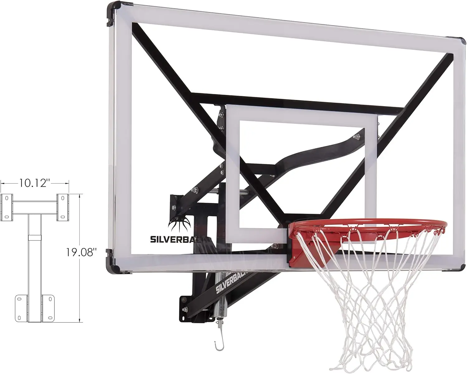 Adjustable-Height and Fixed Basketball Hoop with Design