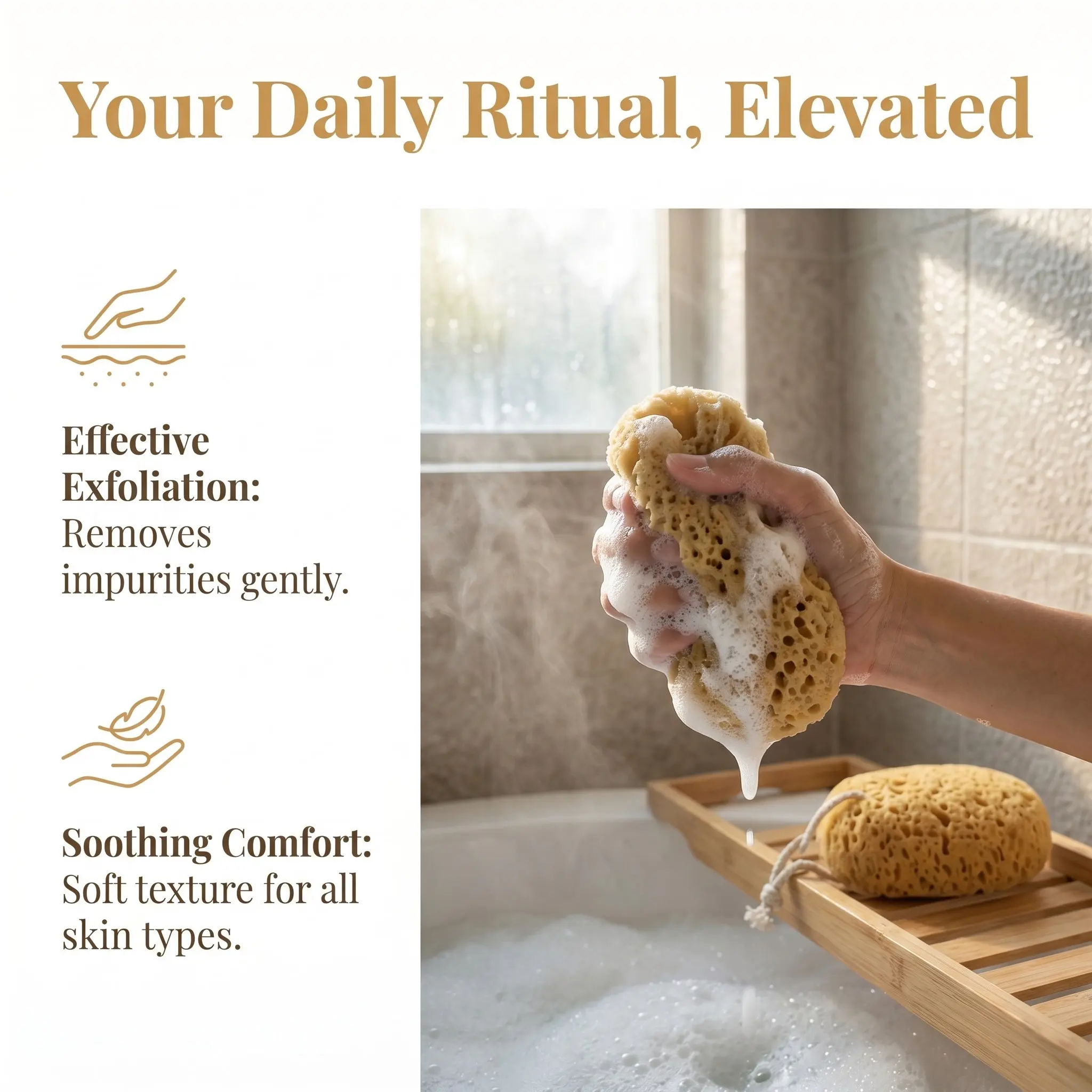 2Pcs Luxurious Bath Sponge Soft Exfoliating Body Scrubber for Shower Deep Clean Refreshing Lather Bathtub Bath Accessories