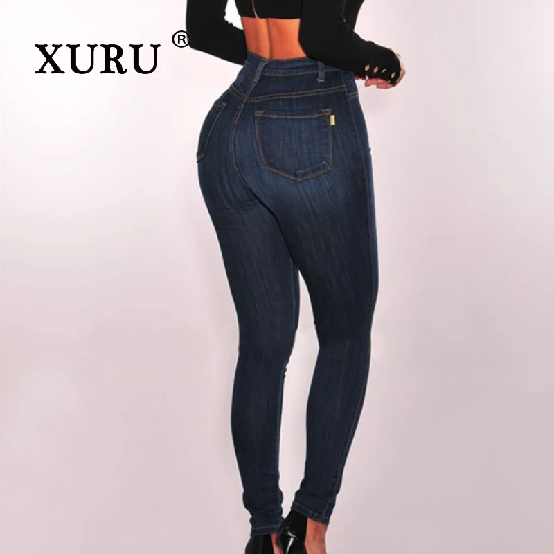 XURU - New Women's High Waisted Sexy Stretch Jeans, Y2k Clothes Slim Fit Tight Pencil Pants Long Jeans