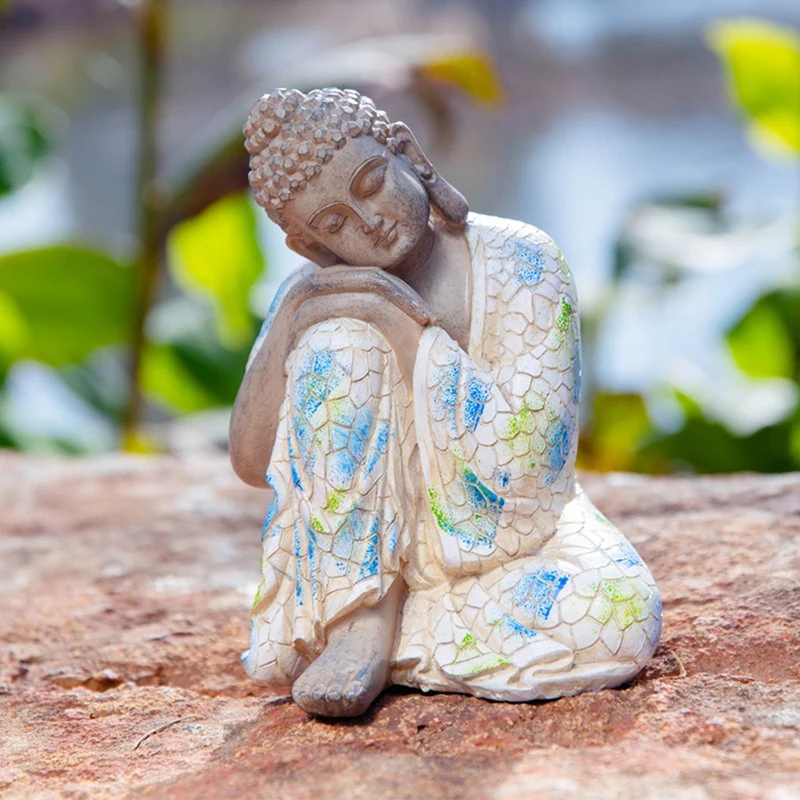 Buddha Statue Figurine Handmade Buddhist Sculpture Ornament Home Decoration Accessories Living Room