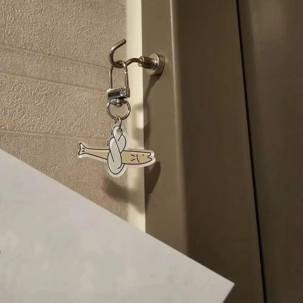 Portable Acrylic Bag Keychain Pendant Cartoon Hanging Fish Keyring Fish Key Chain Girls