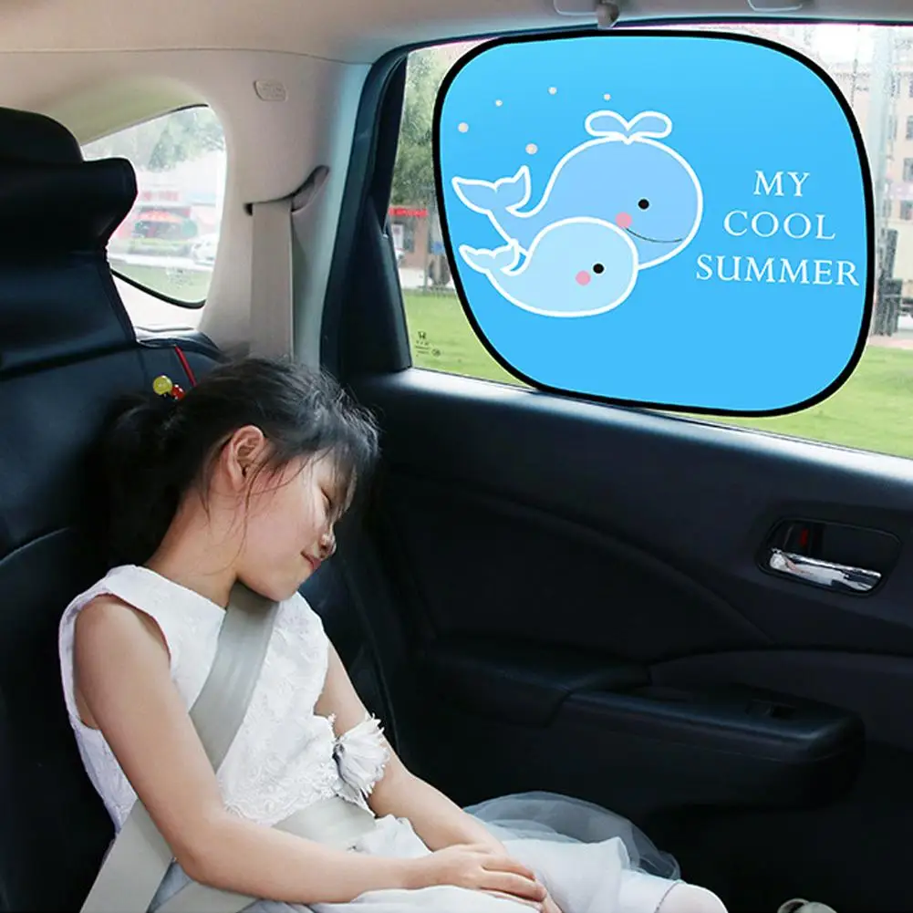 Car Sun Shade UV Protection Electrostatic Adsorption Car Window Sunshade For Kids Universal Auto Curtain Outdoor Sunscreen I1V9