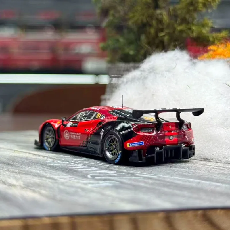 تارماك يعمل 1/64 488 كوب GT3 2022 # 51 لعبة سيارة مصنوعة من خليط معدني مجموعة نماذج معدنية مصبوبة لهدايا عيد الميلاد للأولاد