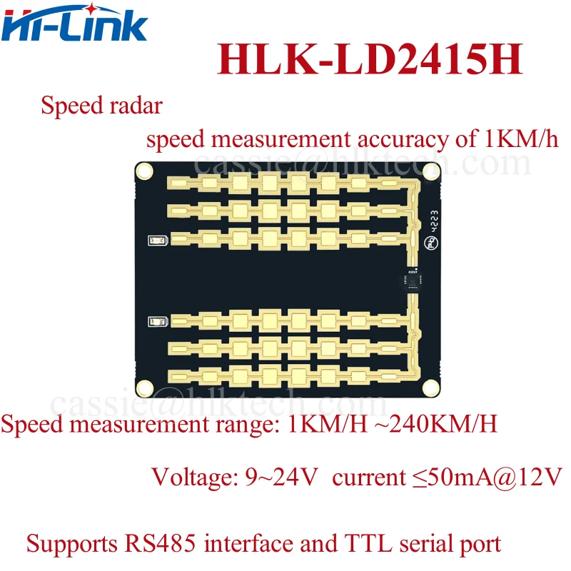 Hi-Link HLK-LD2415H KIT 24G Millimeter Wave Vehicle Speed Feedback Radar Module LD2415H Remote Speed Sensor Serial Communication