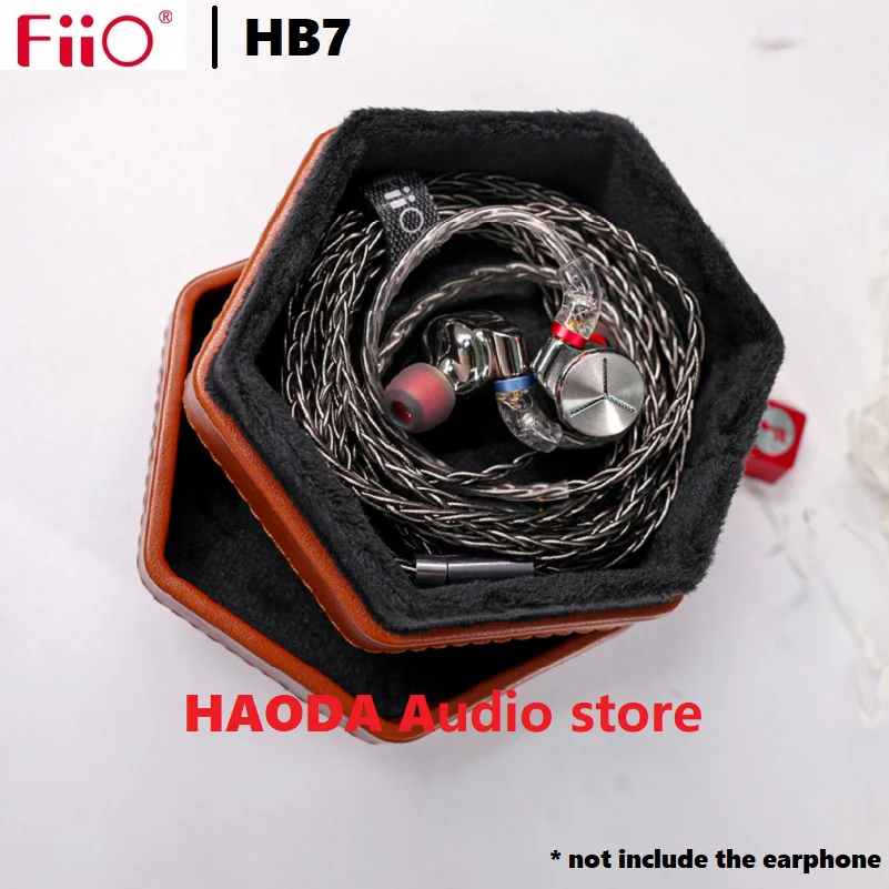FiiO HB7 Leather Storage Box Leather Carrying Case Portable Pressure Boxs for Earphone  FH9 FH7S FX15 FD5 FDX FD11 FH11