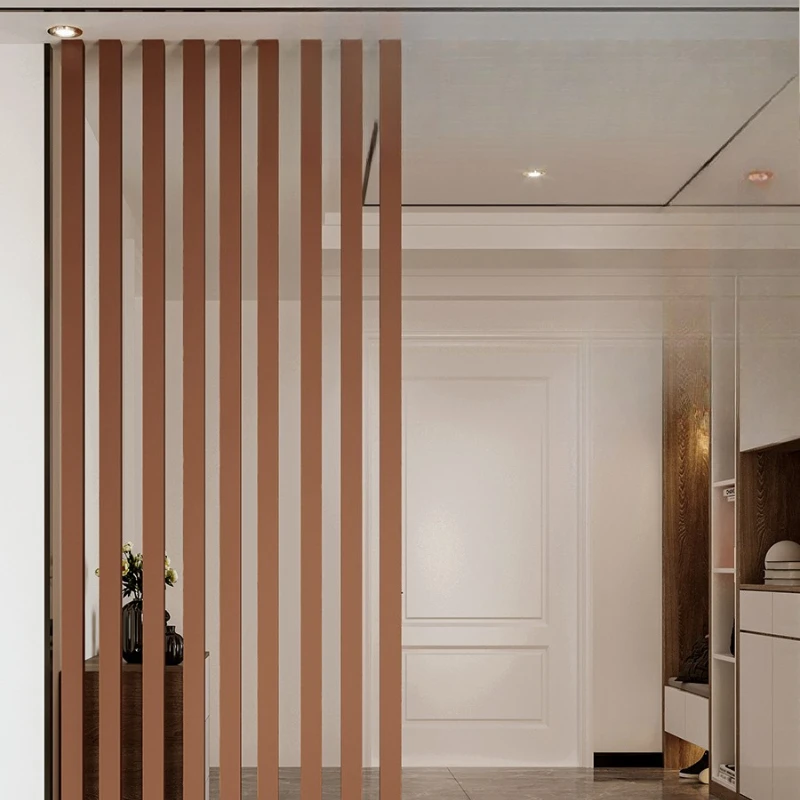 

Screen partition entrance living room solid wood entrance entrance wooden strip blocking grille no punching foyer decorative