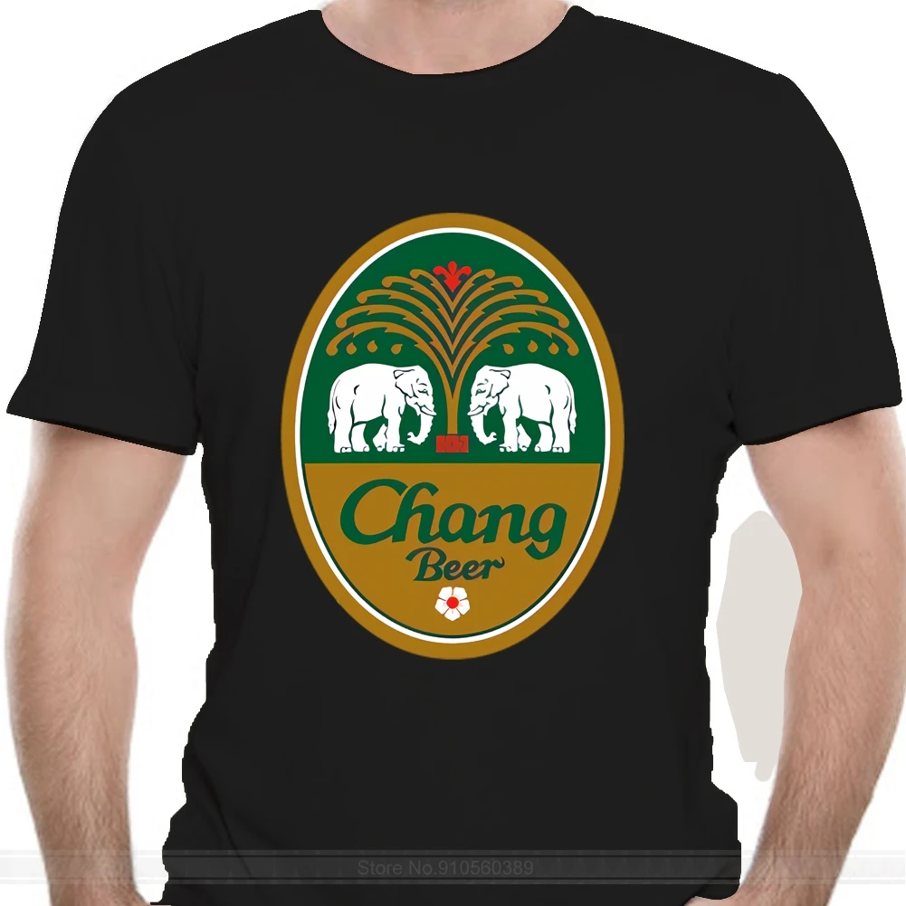 MEN T SHIRT CHANG BEER THAILAND ELEPHANT  100 soft New Thai retro cotton tshirt men summer fashion t-shirt euro size