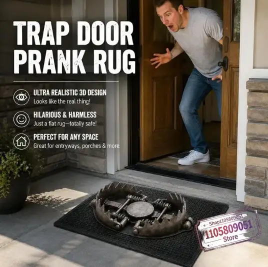 3D Optical Illusion Trap Door Mat for Entryway and Porch | Realistic Printed Illusion | Flat Visual Effect |Indoor & Porch Decor