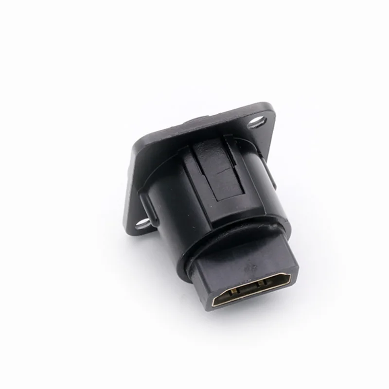 1pc D-Type Connector Extension Cable Adapter HDMI-Compatible Panel Mount Chassis Connector Audio Female Module Socket