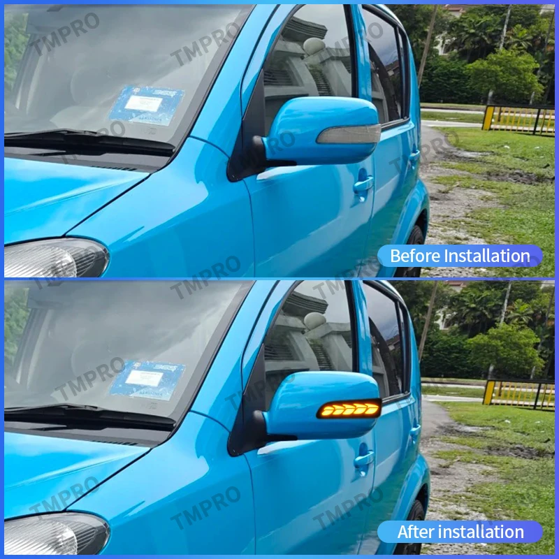 TMPRO Yellow Dynamic Sequential Flowing LED Side Mirror Turn Signal Lamp For Proton Myvi 2006-2011 Auto Modification Accessories