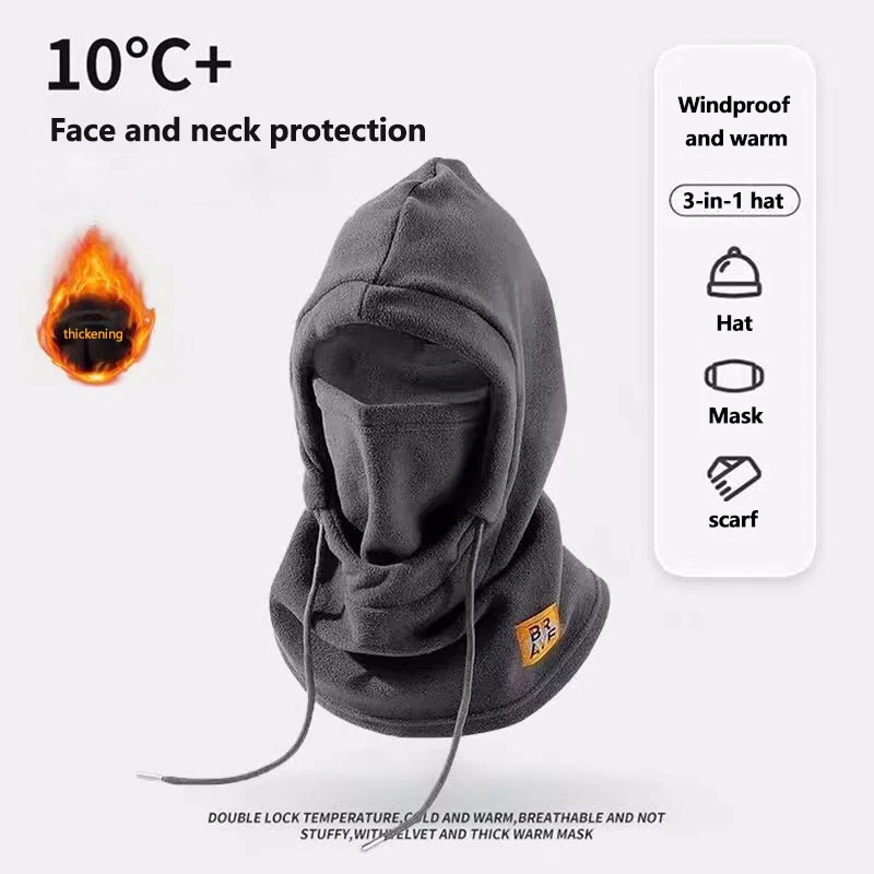 1PC Windproof Cold Warm Riding Cap Sports Outdoor Winter Thermal Fleece Balaclava Scarf Ski Face Mask Neck Warmer Snood Hood Hat