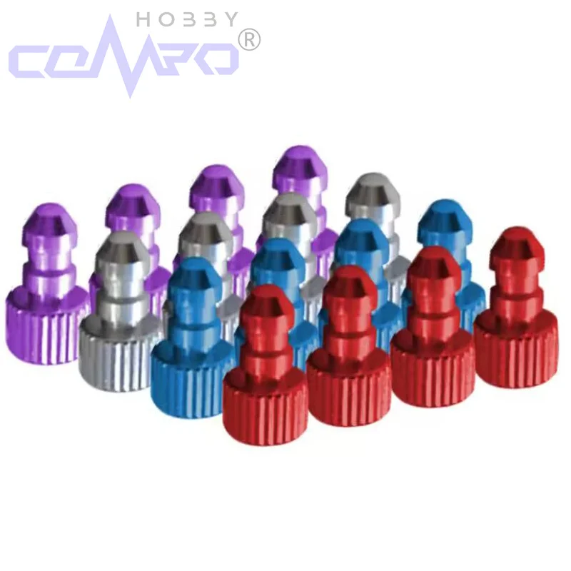 Bouchon de tuyau de remplissage de carburant en métal D4.5, 2 pièces, bouchons de ligne de points, pièces de tubes de 3mm pour avions et bateaux à essence RC en 4 couleurs