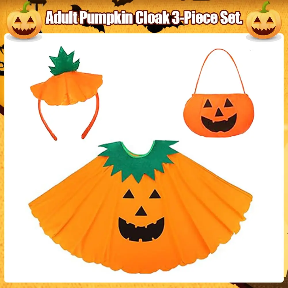 Spooktacular Halloween Pumpkin Costumes， Adorable 3-Piece Kids Pumpkin Costume Set (Unisex for Boys & Girls)， Plus Awesome Ad