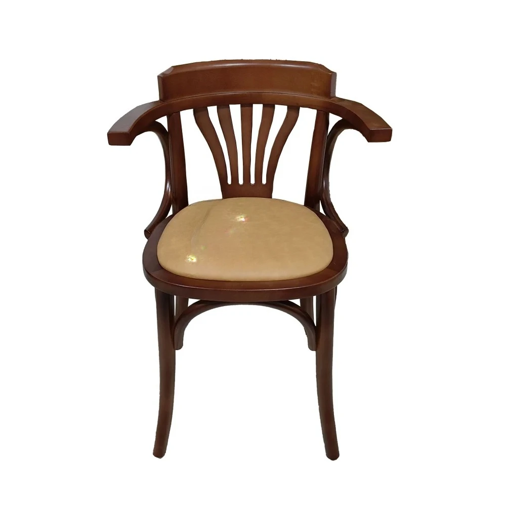 Kursi makan kayu solid bergaya retro