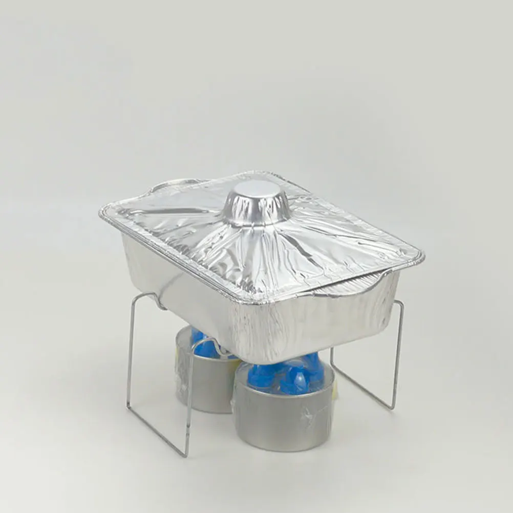 

Aluminum Foil Pans With Lids Disposable Baking Pots Heat Resistant For Oven Bbq Picnic Camping Tinfoil Cooking Containers