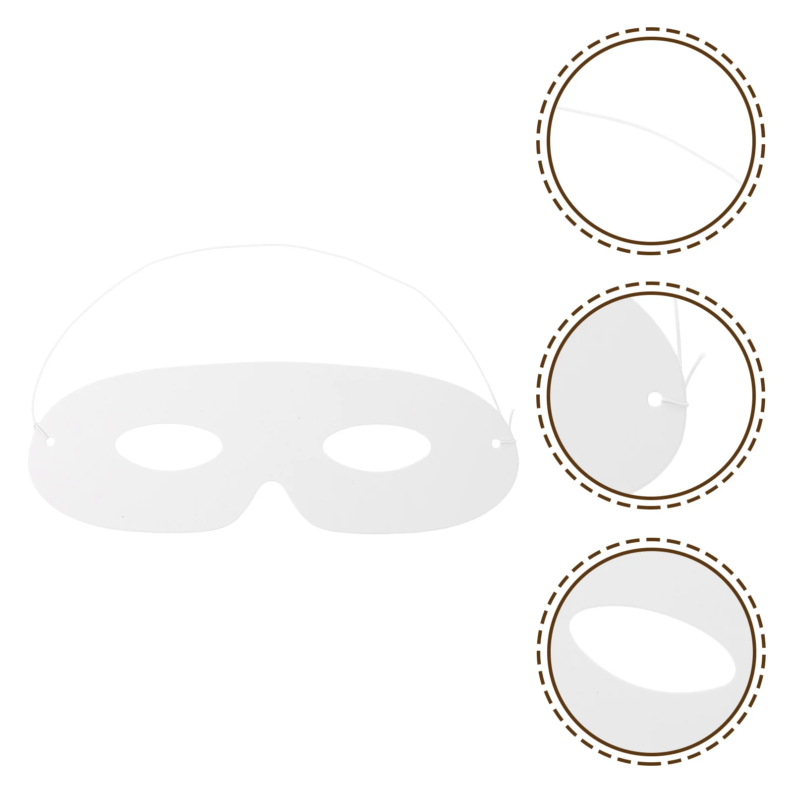 

40pcs Blank Paper Masks Diy White Mask Craft Blanks For Masquerade Party Cosplay Halloween Decor Pretend Play